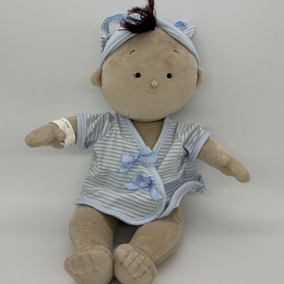 Rosy Cheeks Tan Boy Baby Doll Plush by North American Bear Company 2014 Rare PIC - Picture 1 of 11